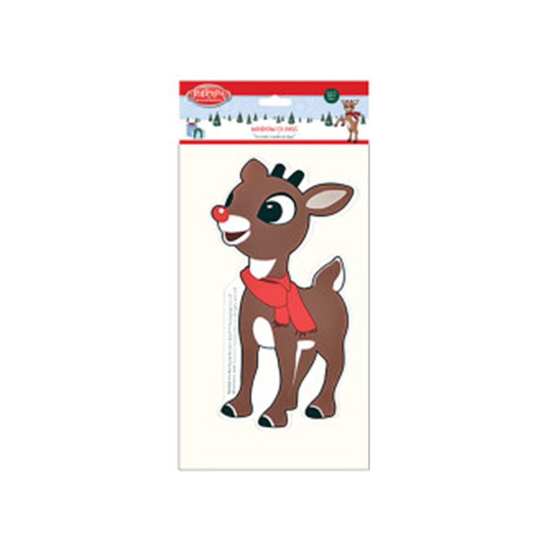 Rudolph Two Sided Window Clings - Rudolph