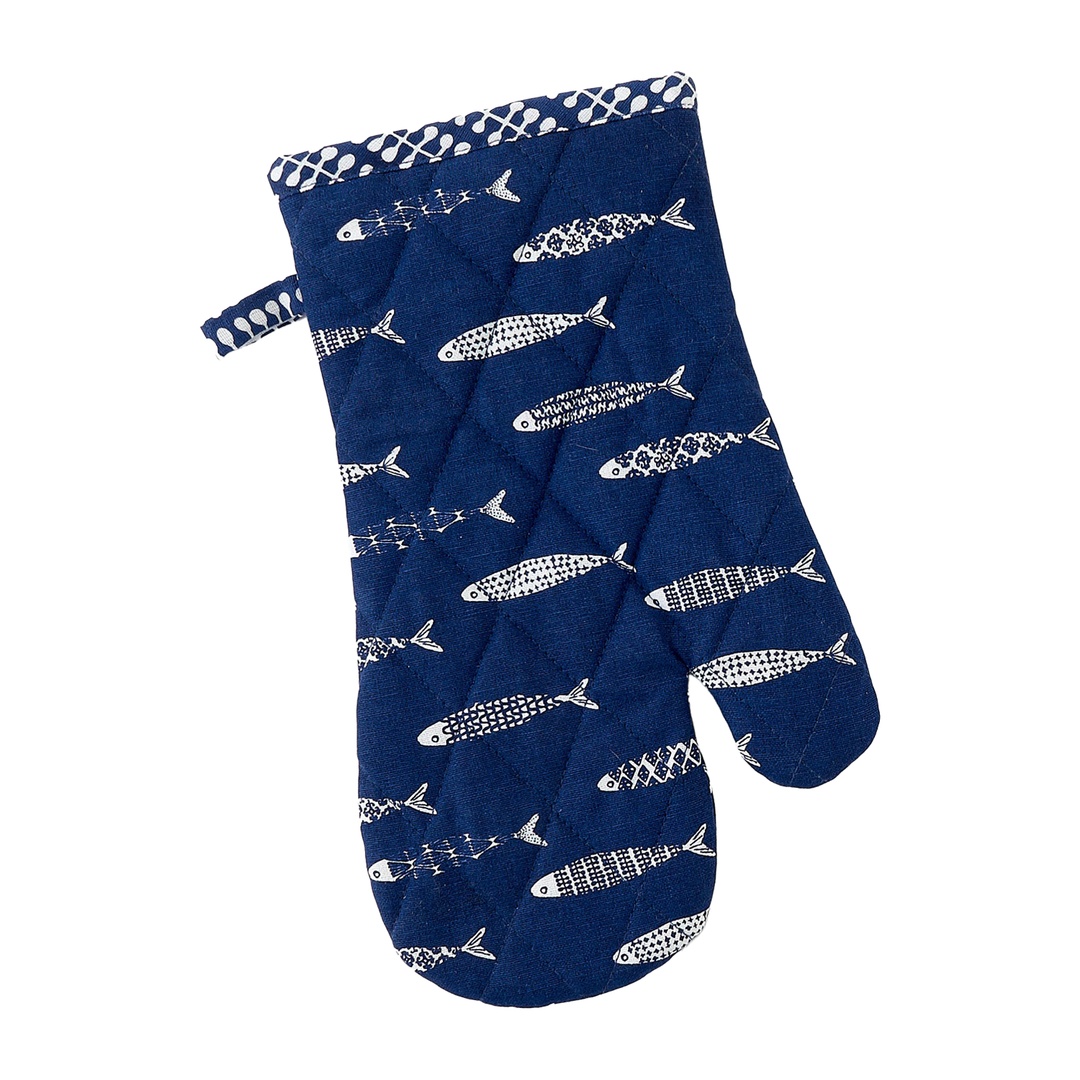 School Of Fish Oven Mitt - Blue