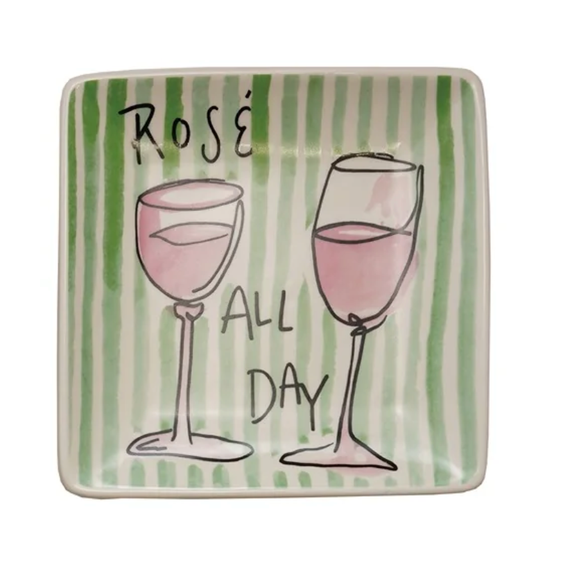 Rose All Day Stoneware Cocktail Plate