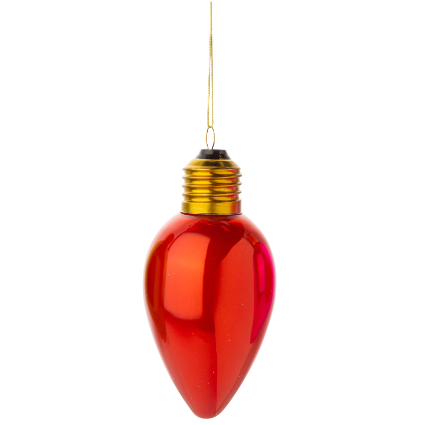 Classic Holiday Bulb Ornament - Red