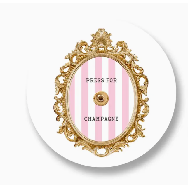 Press For Champagne Stripe Coaster