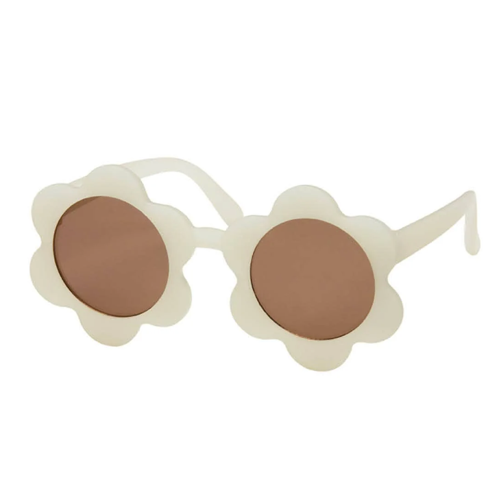 Spring Flower Frame Kids Sunglasses- White