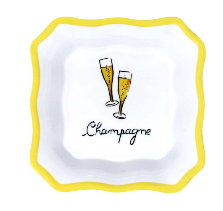 Vintage Wine & Cheese Condiment Bowl