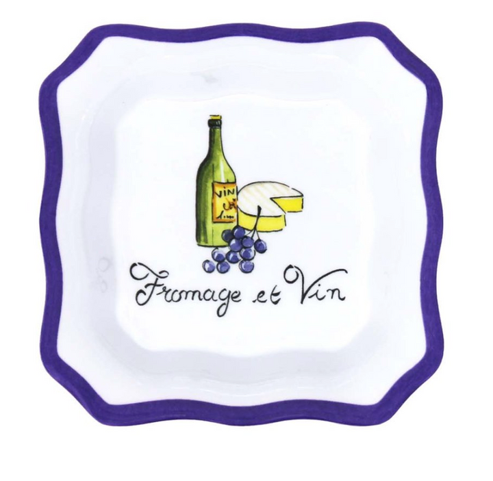 Vintage Wine & Cheese Condiment Bowl