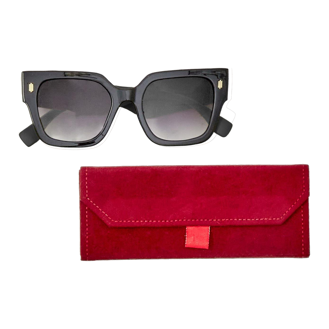 Luxe Lens 100% UV Protection Sunglasses - Black