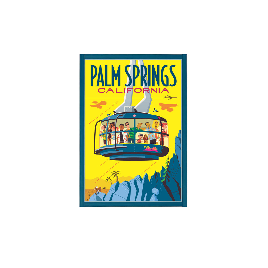 Print: Tram 8" x 12" (Blue Acrylic Framed)