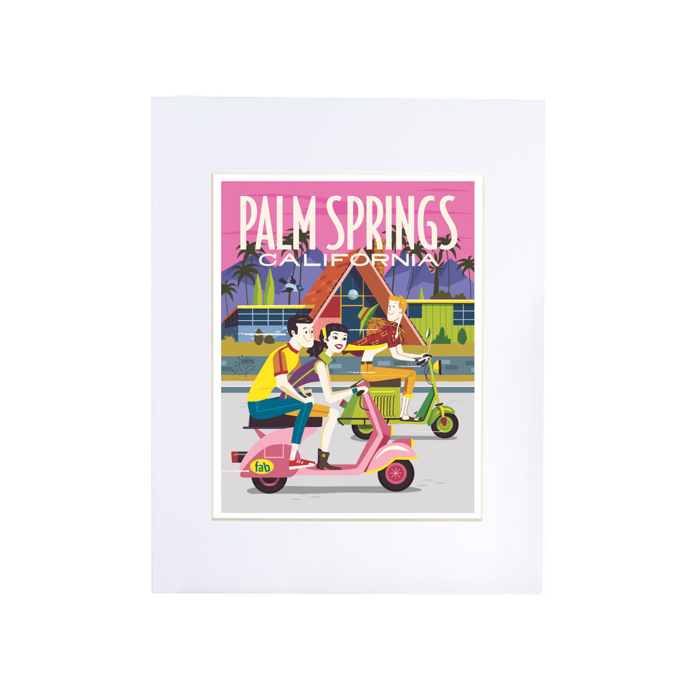 Palm Springs Vespa 2 Print 13" x 19" (Unframed)