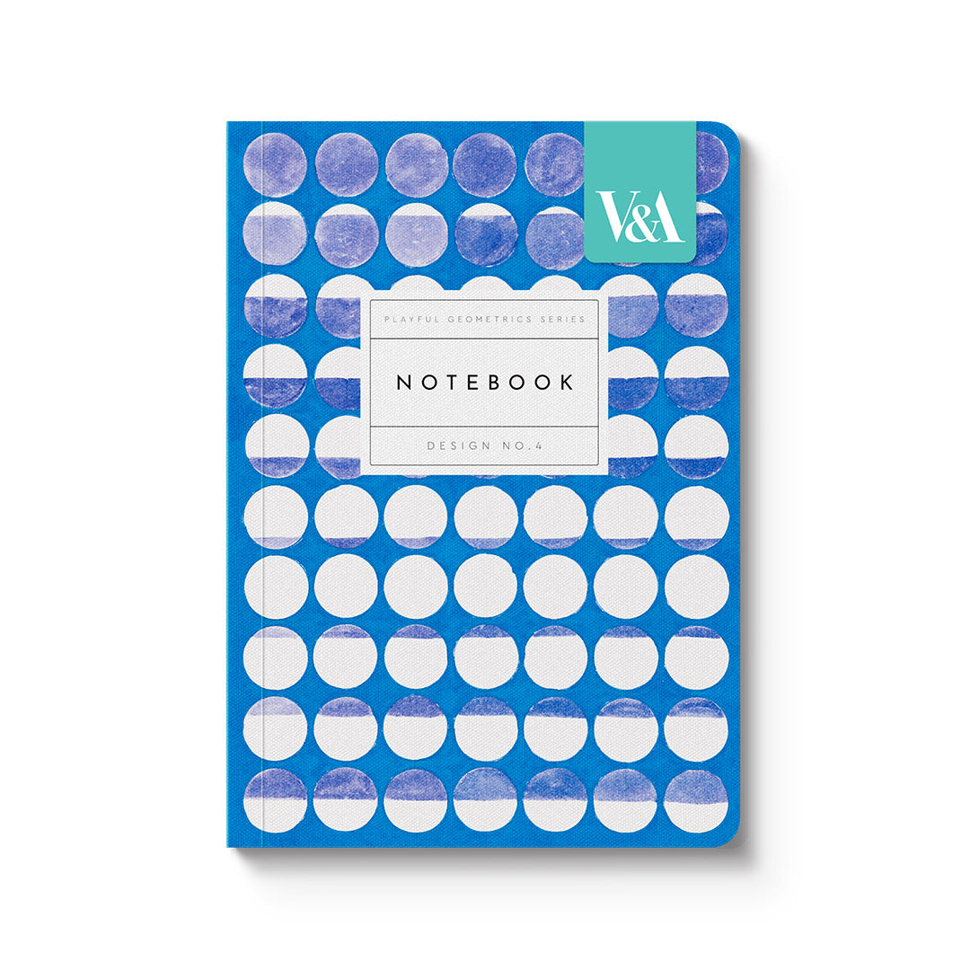 Playful Geometrics Blue Eclipse Premium Bound Notebook