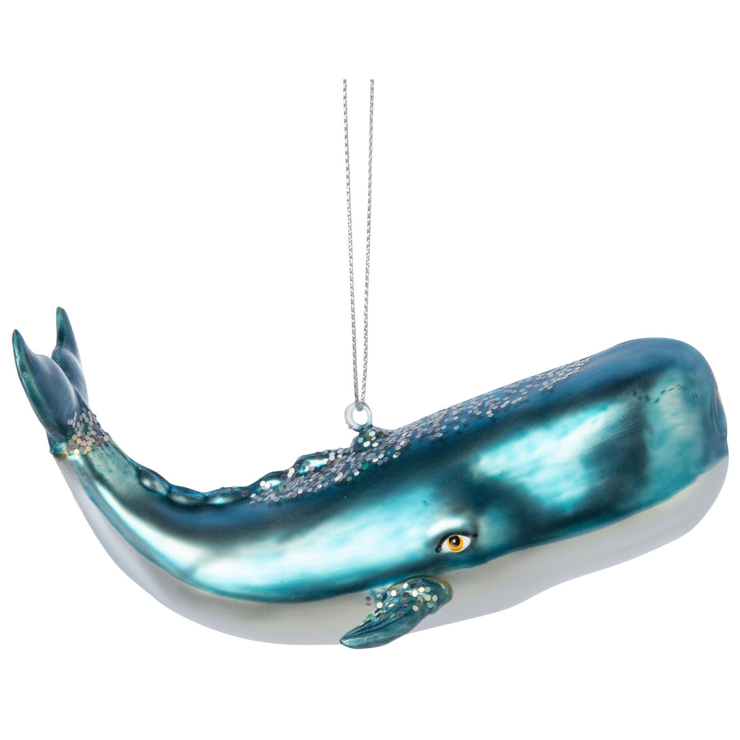 Glass Whale Ornament