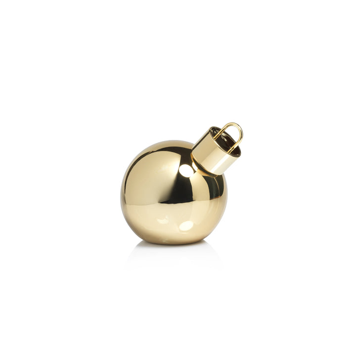 LED Glass Oversized Ornament Ball - Gold - 7.75"