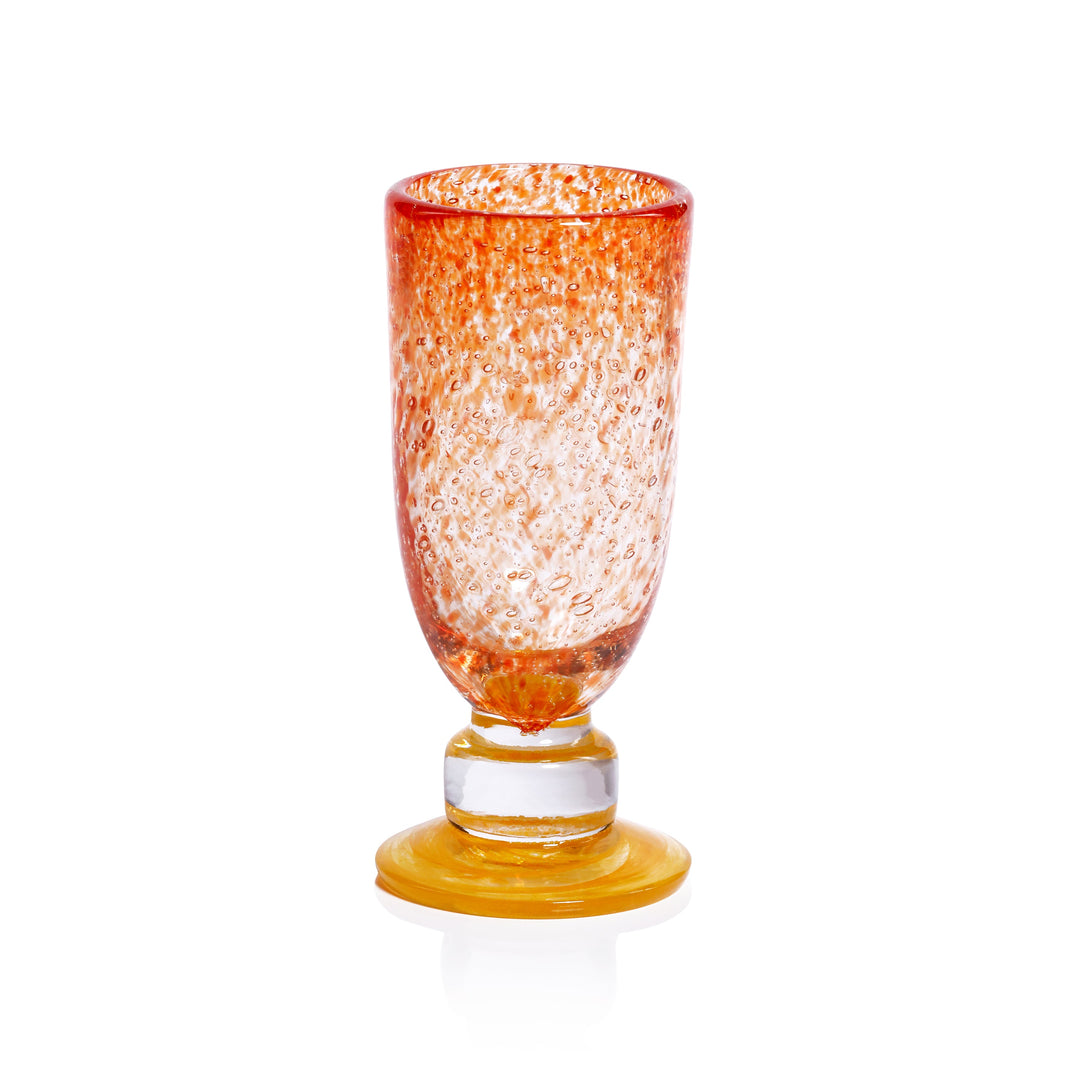 Antibes Mimosa Glass - Orange With Yellow Base