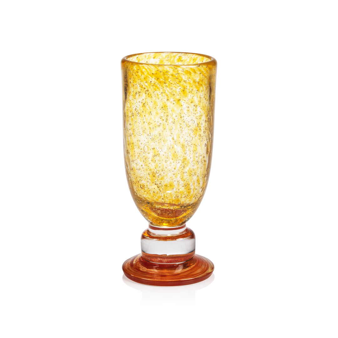 Antibes Mimosa Glass - Yellow With Orange Base