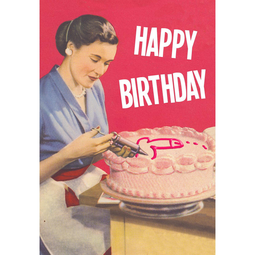 Penis Cake Birthday Card