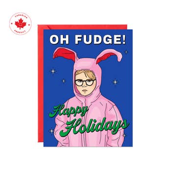 Ralphie Bunny Oh Fudge Holiday Greeting Card