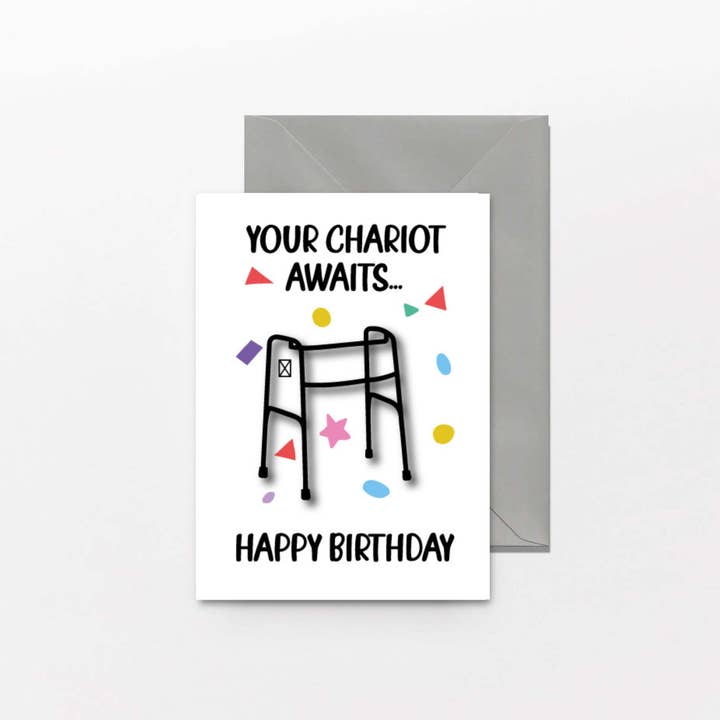 Chariot Awaits Birthday Card