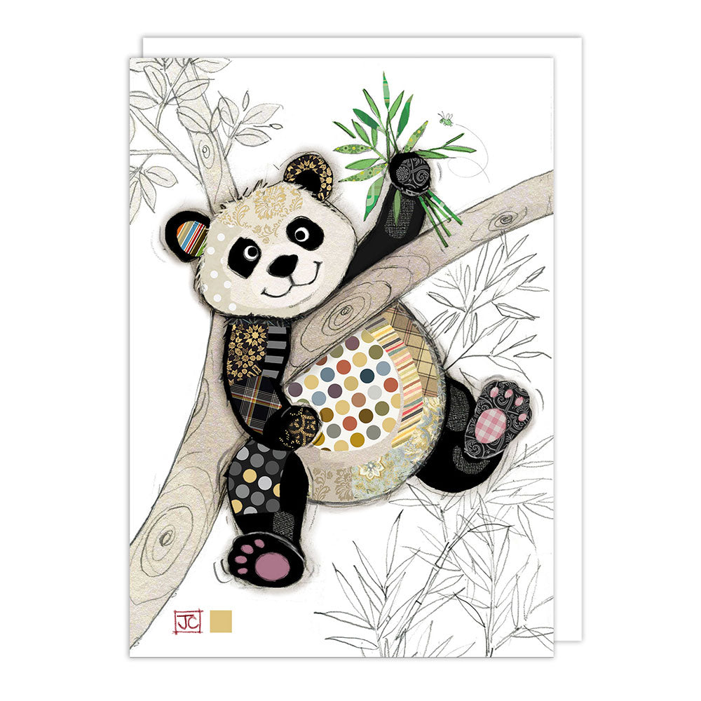 Po Zi Panda Blank Greeting Card