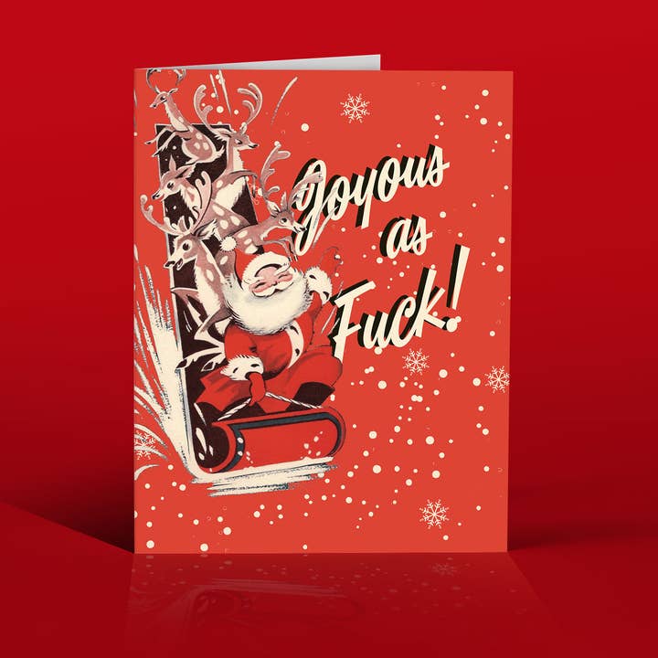 Joyous Sleigh Christmas Holiday Card