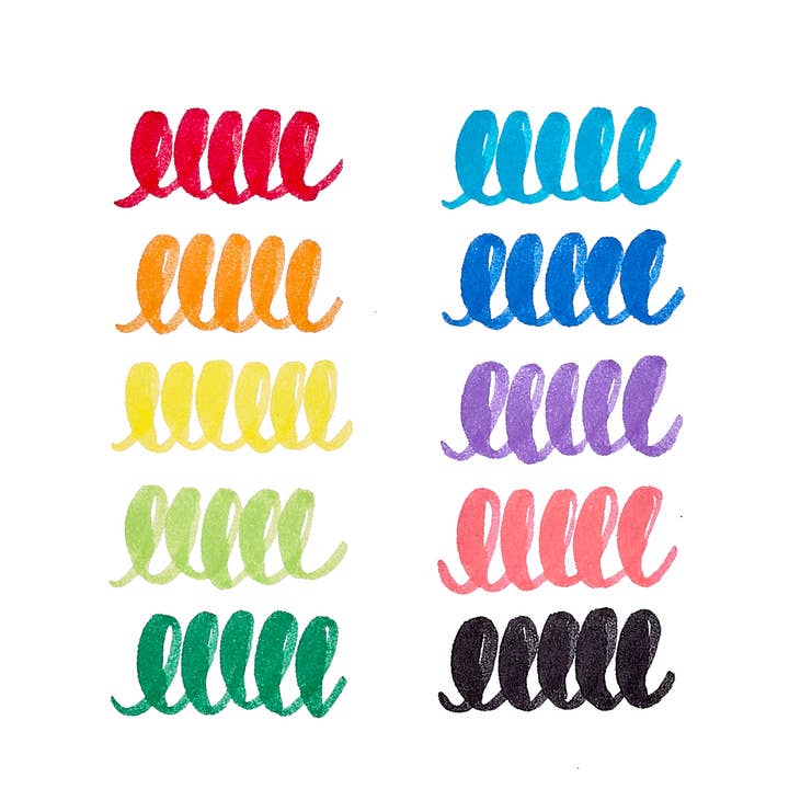 Big Bright Bruch Markers - Set Of 10