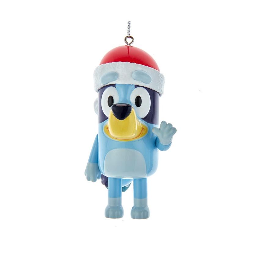 Bluey With Santa Hat Ornament