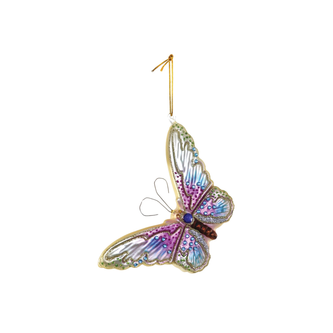 Enchanted Papillion Ornament - Large - Blue
