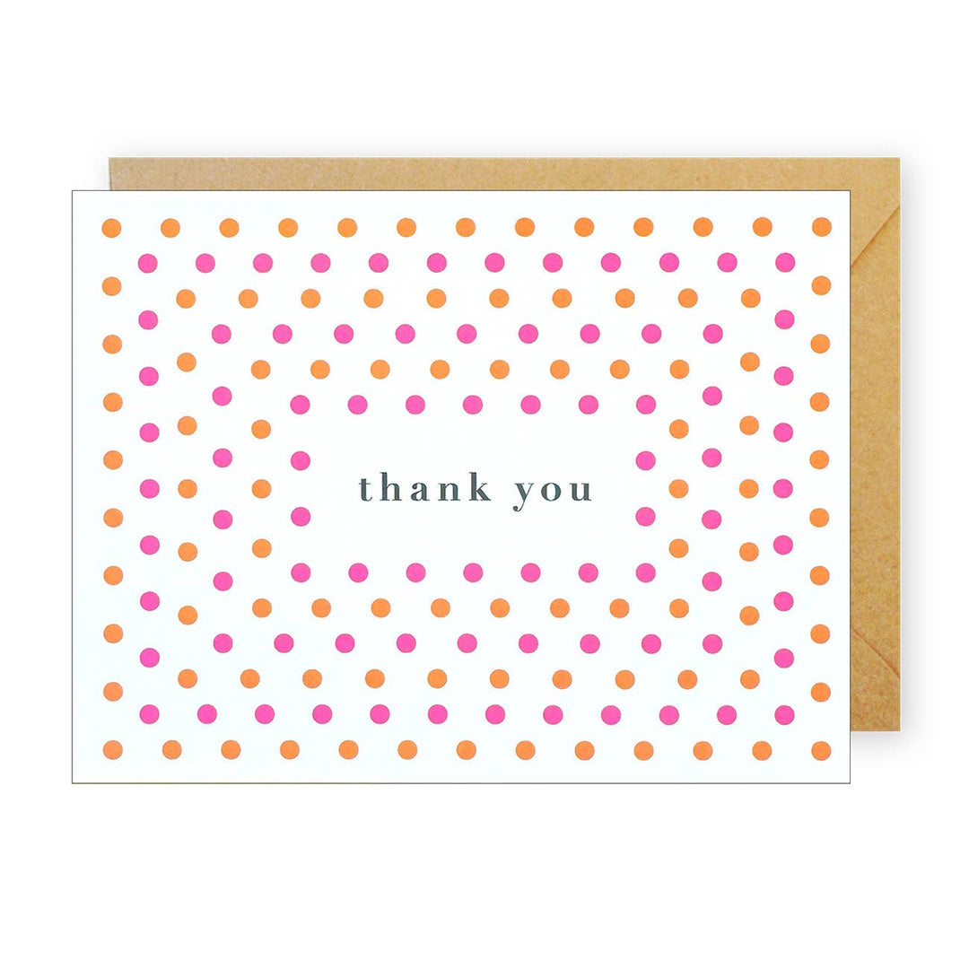 Bright Dots Thank You Greeting Card