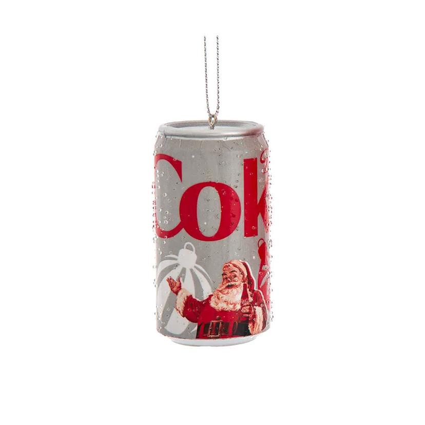 Santa Diet Coke Can Ornament