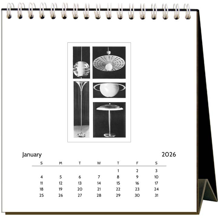 2026 Mid-Century Modern Easel Desk Calendar