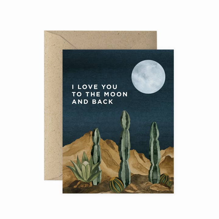 Moon And Back Love Greeting Card