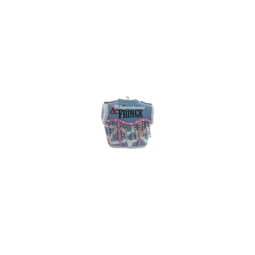 Cowboy Vest Ornament - Blue