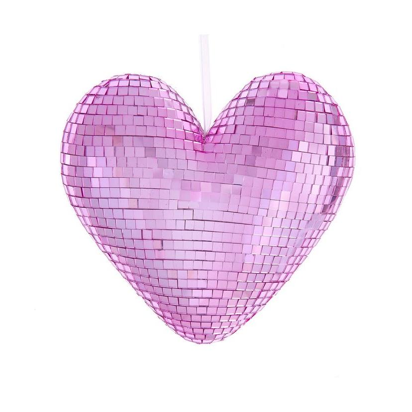 Pink Mirror Heart Ornament