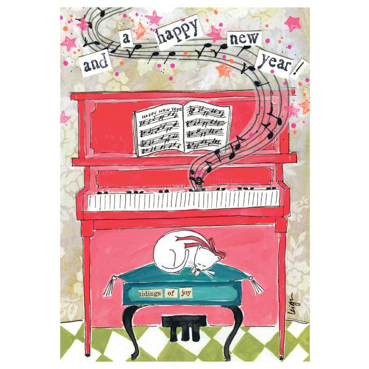 Piano New Year Holiday Boxed Cards