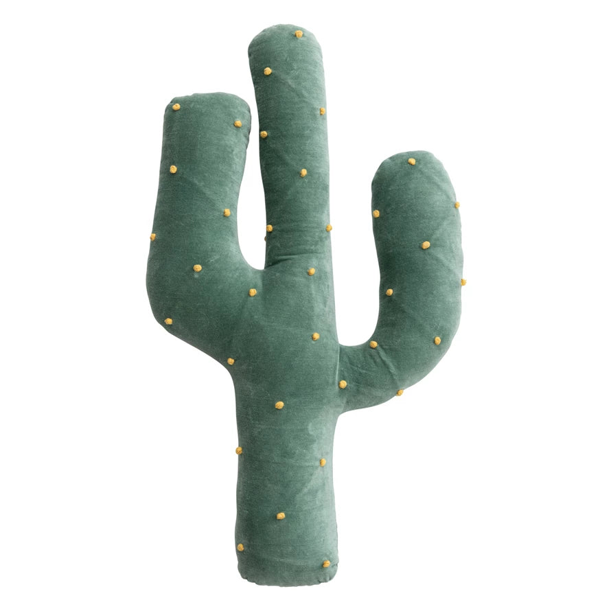 Cotton Velvet Cactus Shaped Pillow