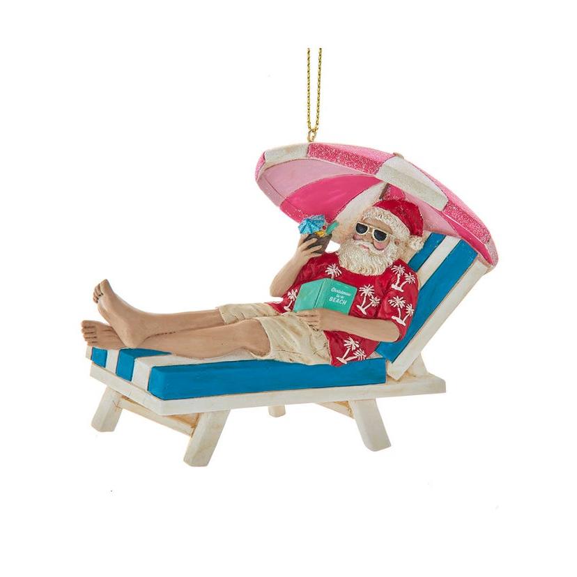 Santa On Lounge Chair Ornament