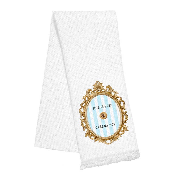 Press For Cabana Boy Kitchen Fringe Towel
