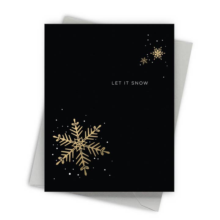 Modern Flakes Holiday Greeting Card