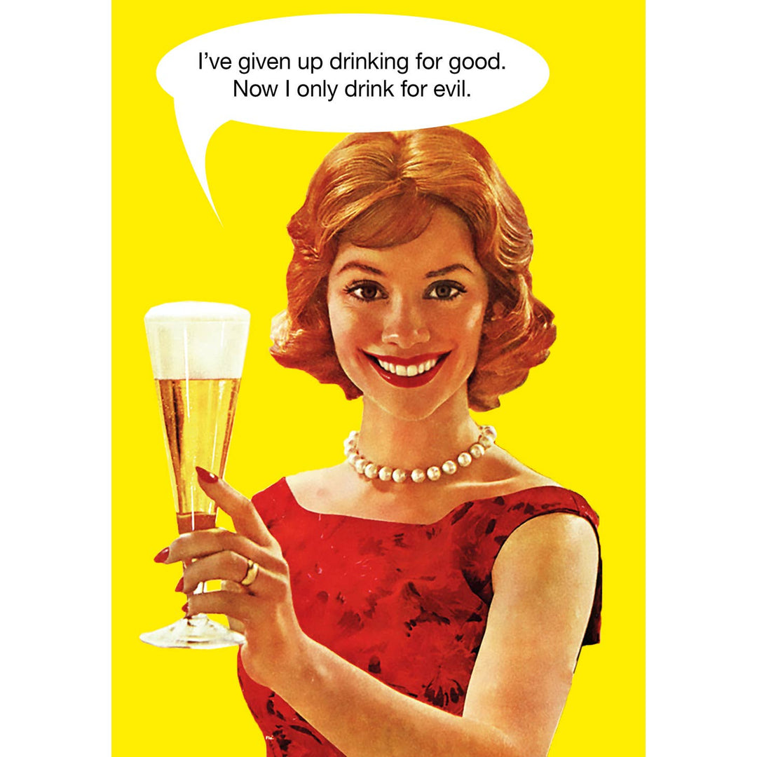 Drink For Evil Greeting Card