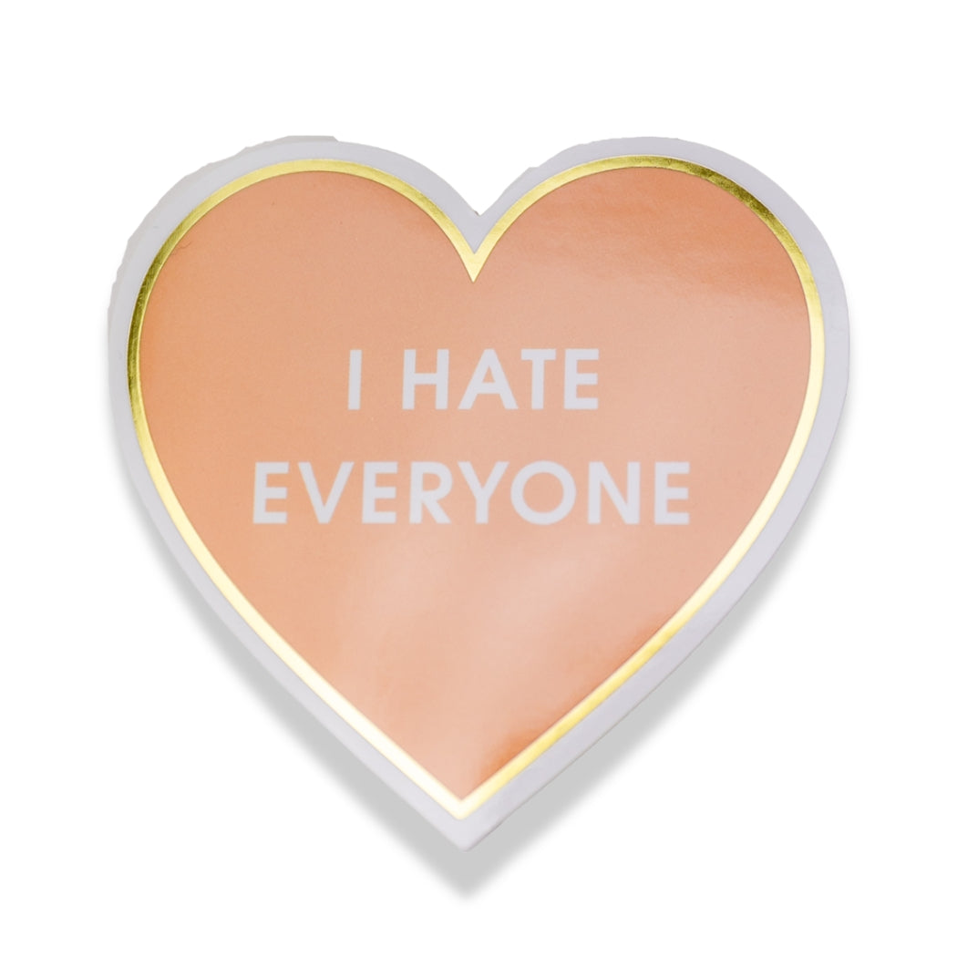 I Hate Everyone Heart Vinyl Sticker