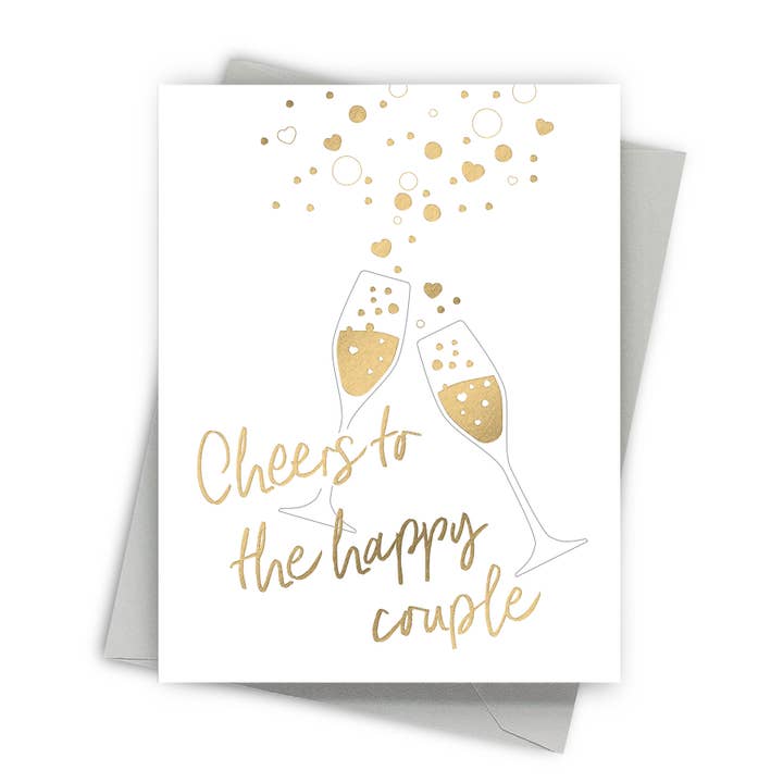 Couple Cheers Wedding Greeting Card