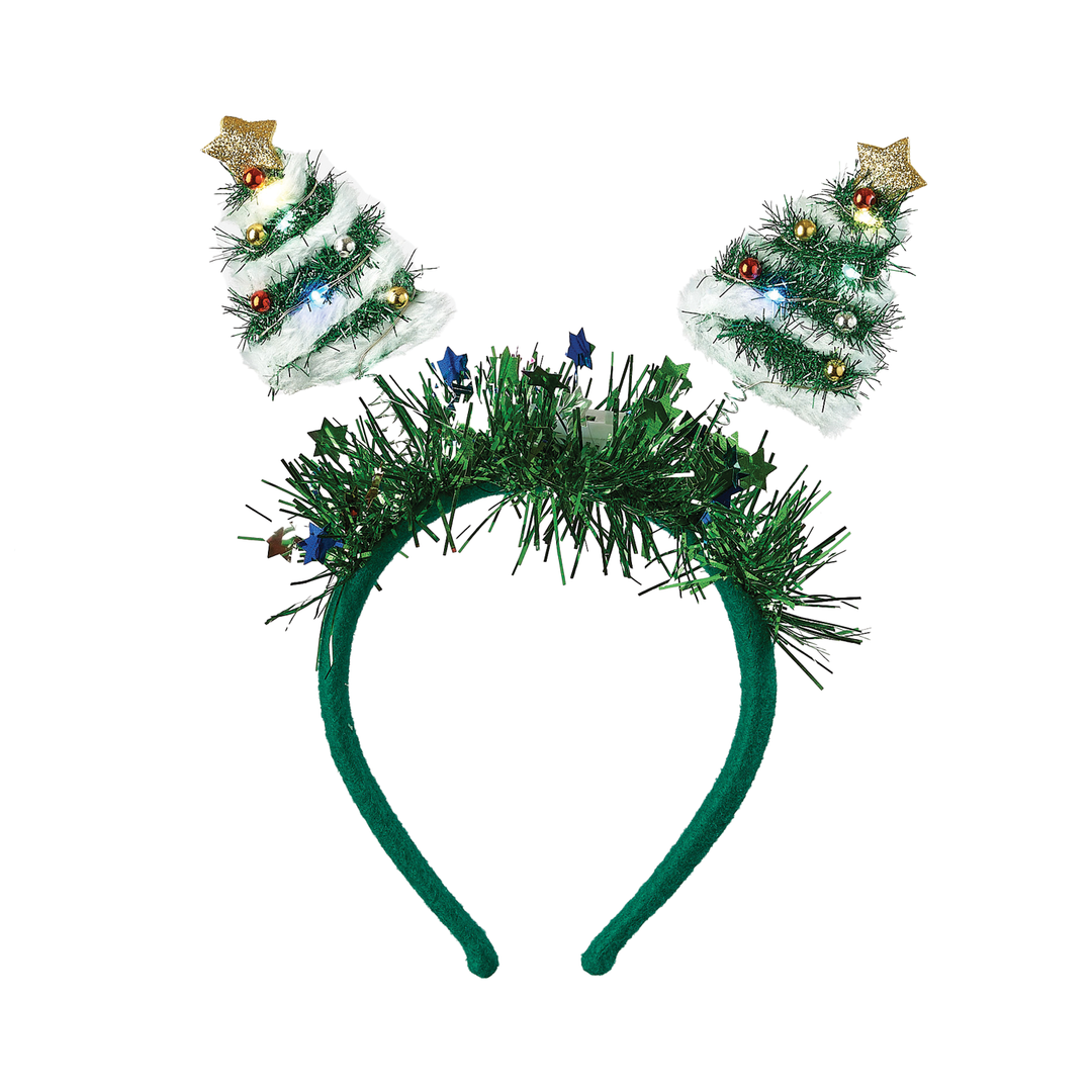 Lighted Tree Headband -White Garland Tree