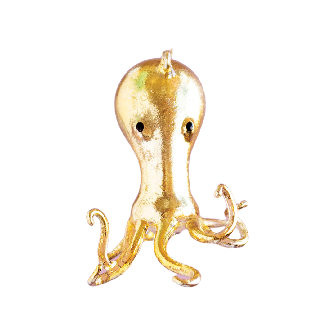 Octopus Ornament - Gold