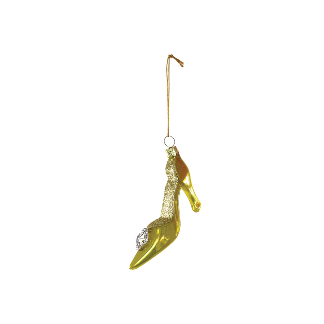 Jeweled Shoe Ornament - Gold