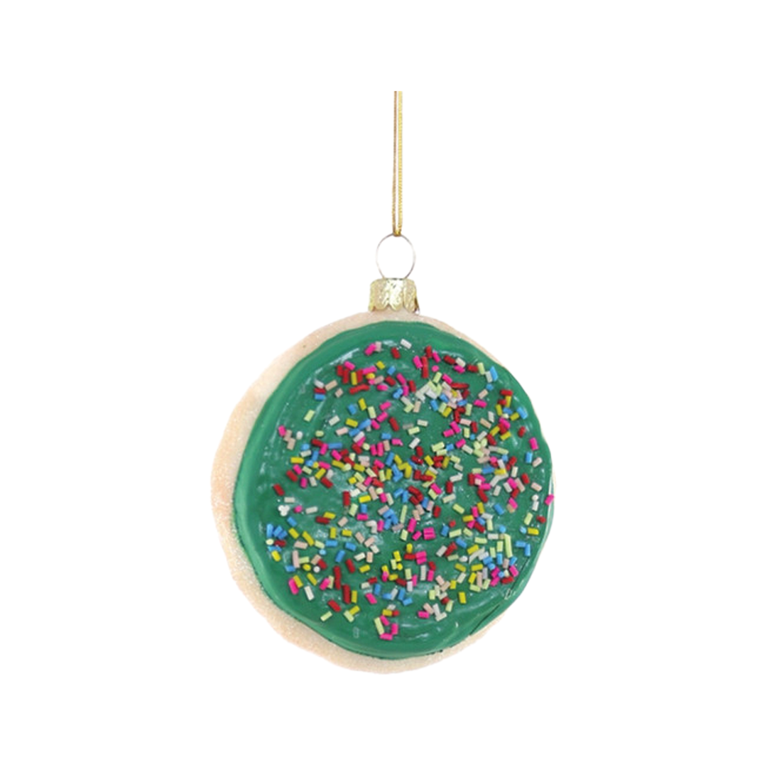 Christmas Sugar Cookie Ornament - Green Frosting