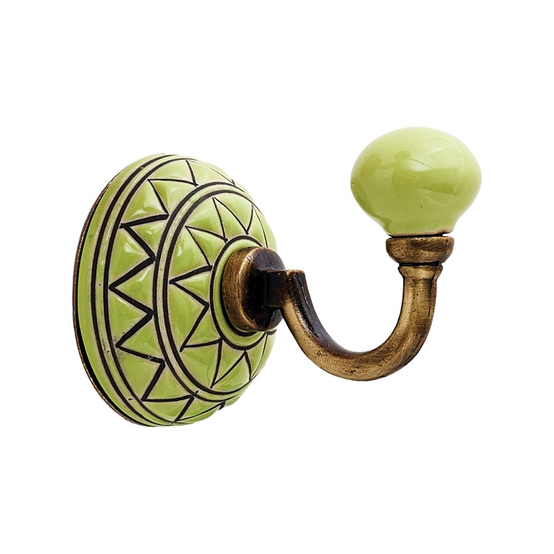 Ceramic Wall Hook - Green