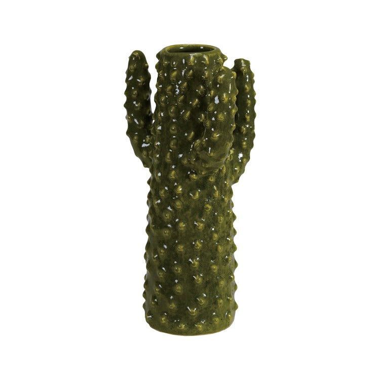 Stoneware Cactus Vase - Tall