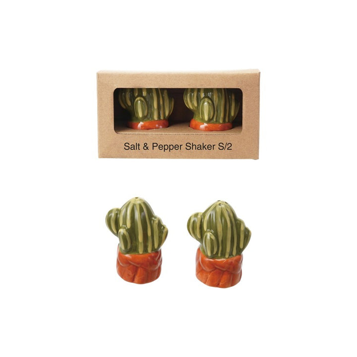 Cactus Ceramic Salt & Pepper Shakers