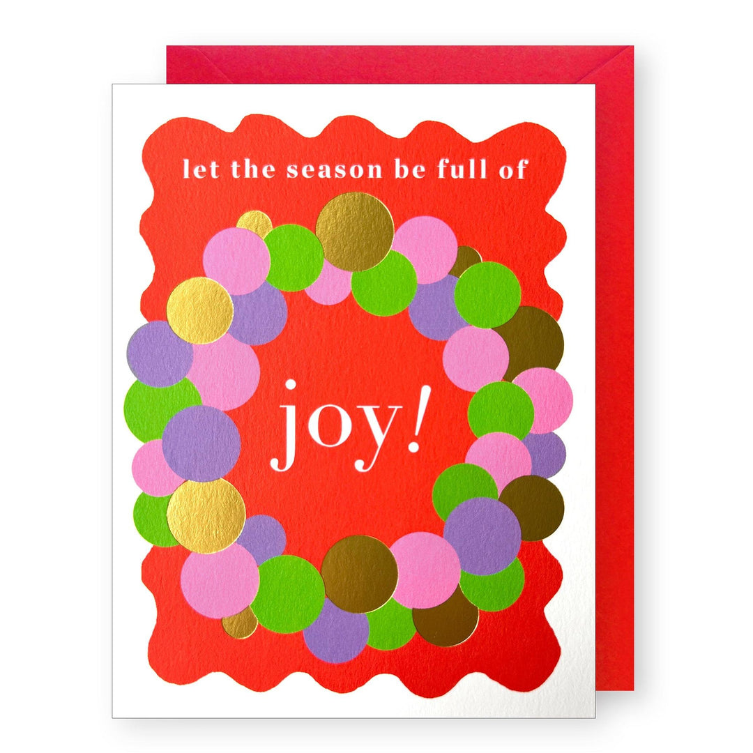 Holiday Joy Wreath Holiday Card Box Set of 8