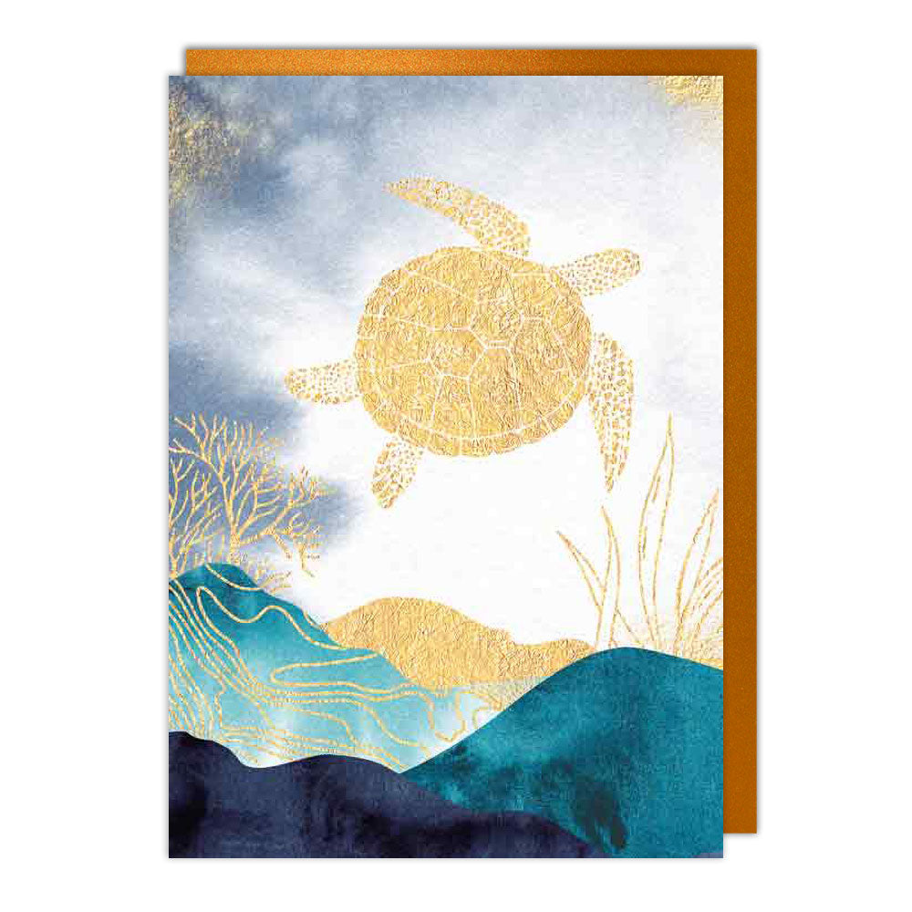 Turtle Sea Blank Greeting Card