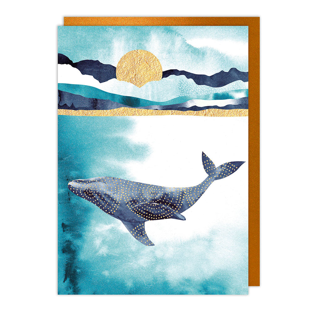 Whale Blank Greeting Card