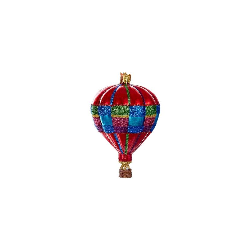 Hot Air Balloon Ornament - Red