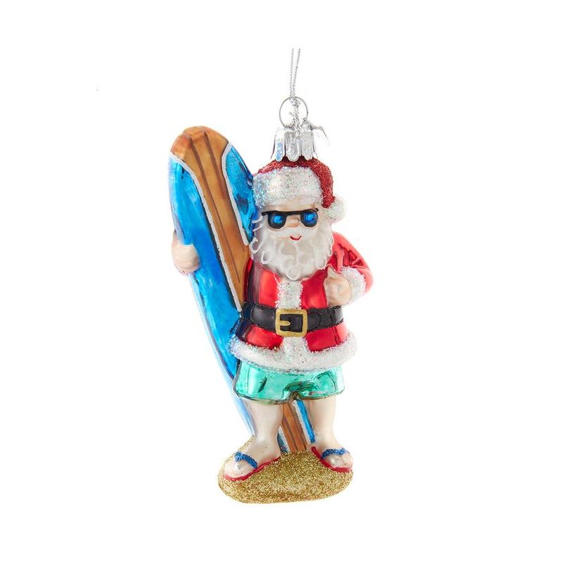 Beach Santa Ornament